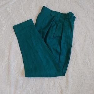Album By Kenzo 100% linen teal trousers
